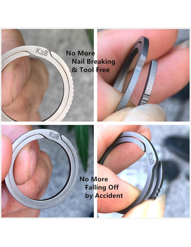 Anillos de Llave de Titanio BANG TI - Kit de 2 Unidades