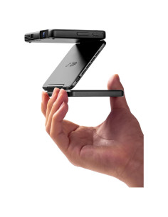 Proyector Mini Aurzen ZIP Tri-Fold Bluetooth 5.4 720p Gris