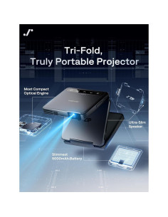 Proyector Mini Aurzen ZIP Tri-Fold Bluetooth 5.4 720p Gris 2