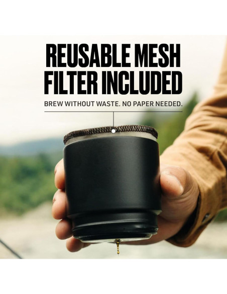 Kit de Café Pour Over VSSL Negro | 2 Tazas Acero Inoxidable 10oz