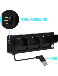 Base de soporte enfriador USB Bewinner para consola de juegos 3 ventiladores 2