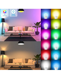 Bombillas LED RGB 10W Vgogfly E26 Control Remoto 2 Unidades 2