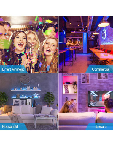 Bombillas LED RGB 10W Vgogfly E26 Control Remoto 2 Unidades