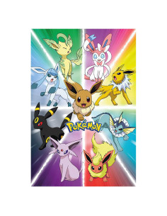 Póster Evolución de Eevee 61x91 cm Papel Brillante POSTER STOP ONLINE