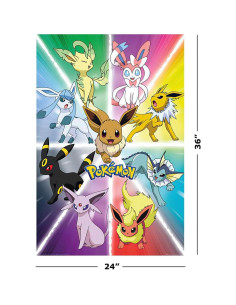 Póster Evolución de Eevee 61x91 cm Papel Brillante POSTER STOP ONLINE 2