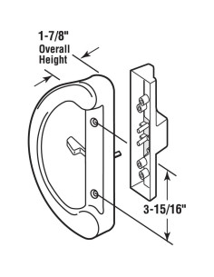 Conjunto de Manijas para Puertas Correderas Prime-Line C 1225 Blanco 2