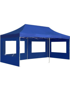 Carpa de Fiesta Plegable KCCKOM 5.8x3m Azul con Ventanas 2