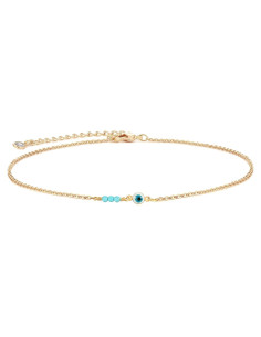 Collar Ojo Maligno MEVECCO Dainty Baño Oro 14K para Mujeres