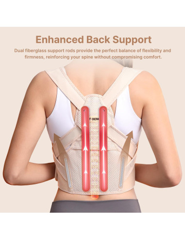 Corrector de Postura Fit Geno XS/S Beige - Alivio Dolor Espalda