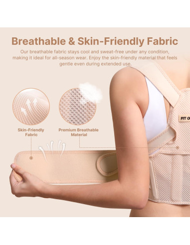 Corrector de Postura Fit Geno XS/S Beige - Alivio Dolor Espalda