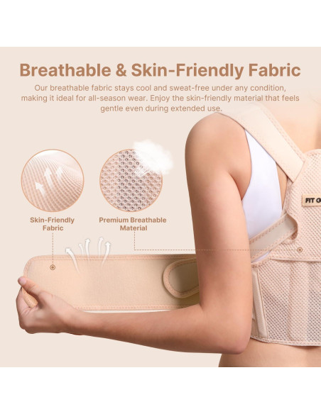 Corrector de Postura Fit Geno XS/S Beige - Alivio Dolor Espalda