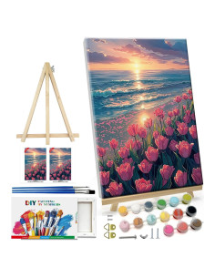 Kit de Pintura por Números ATDMS Tulipanes 30x20 cm