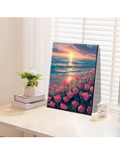 Kit de Pintura por Números ATDMS Tulipanes 30x20 cm 2