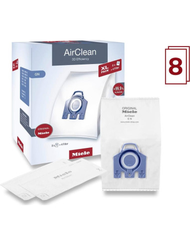 Bolsas de Aspiradora Miele AirClean 3D GN - Paquete de 8
