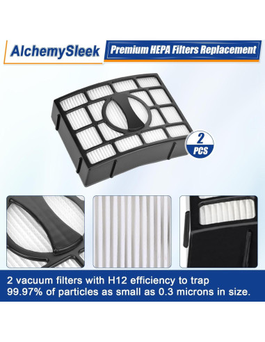 Filtro de Reemplazo Shark ZU560 ZU561 ZU562 HEPA 8 Piezas