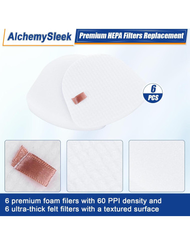 Filtro de Reemplazo Shark ZU560 ZU561 ZU562 HEPA 8 Piezas