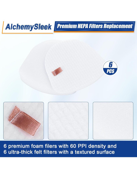 Filtro de Reemplazo Shark ZU560 ZU561 ZU562 HEPA 8 Piezas