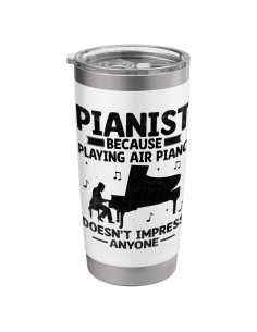 Vaso Térmico Acero Inoxidable 20 oz Blanco Pianista