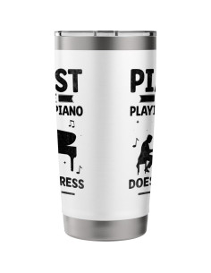 Vaso Térmico Acero Inoxidable 20 oz Blanco Pianista 2