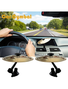 2 Platillos de Coche Dorados - Accesorio Musical para Tablero 2