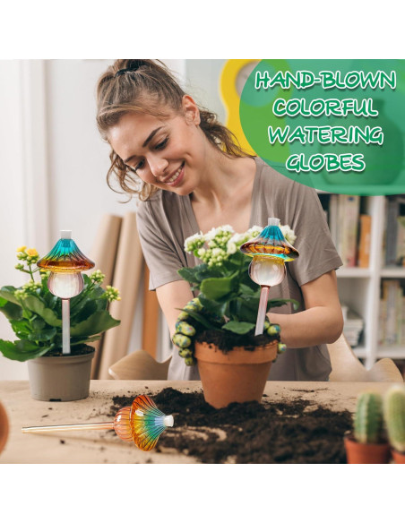 Esferas de Riego de Vidrio Kaimfdg 4 Pcs Autorriego Decorativas