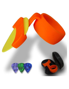 Empuñaduras de Púas de Guitarra Ergonómicas Silicona Naranja