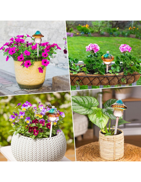 Esferas de Riego de Vidrio Kaimfdg 4 Pcs Autorriego Decorativas