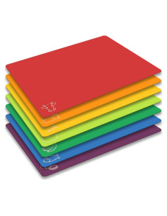 Set de 7 Mats de Cortar Fotouzy Antideslizantes Arcoíris