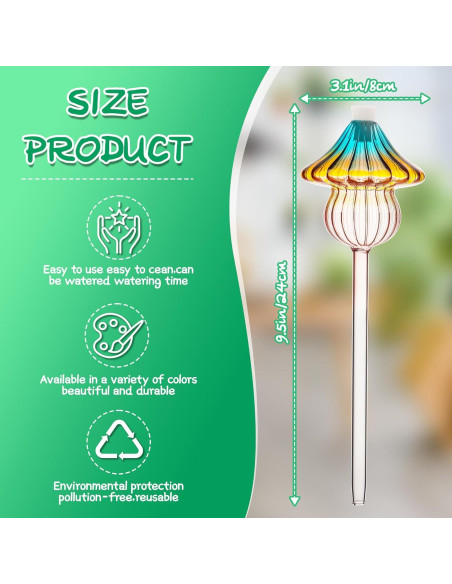 Esferas de Riego de Vidrio Kaimfdg 4 Pcs Autorriego Decorativas