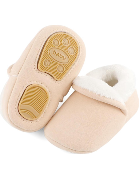 Zapatillas de Casa ESTAMICO para Niños 3-6 Meses Beige