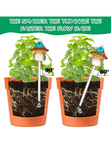 Esferas de Riego de Vidrio Kaimfdg 4 Pcs Autorriego Decorativas