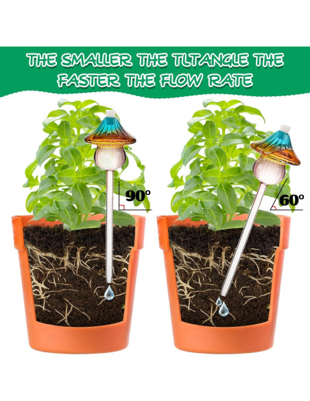 Esferas de Riego de Vidrio Kaimfdg 4 Pcs Autorriego Decorativas