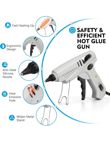 Pistola de Pegamento Caliente Magicfly 100W con 30 Barras