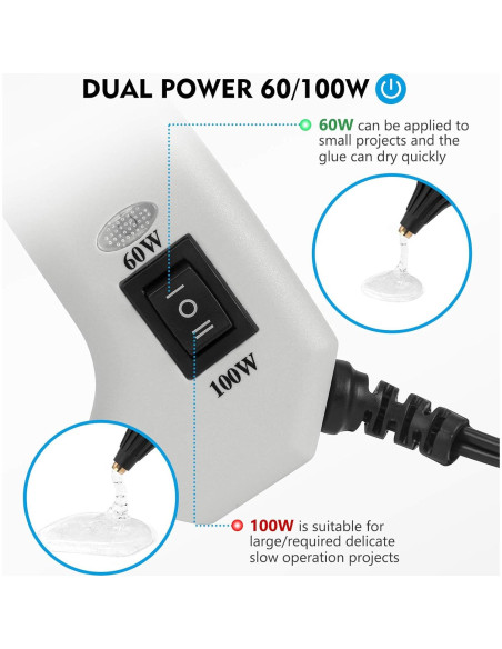 Pistola de Pegamento Caliente Magicfly 100W con 30 Barras