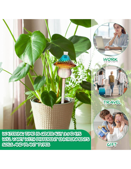 Esferas de Riego de Vidrio Kaimfdg 4 Pcs Autorriego Decorativas