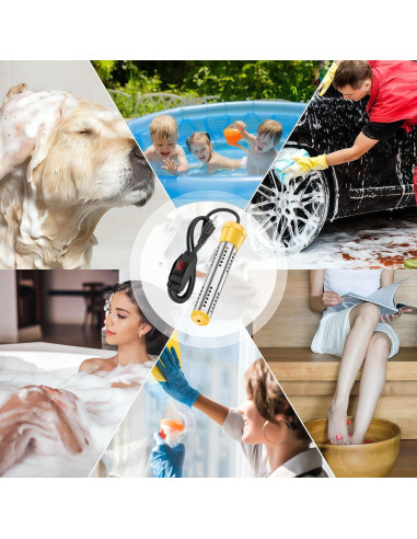 Calentador de Agua de Inmersión KIRFOLUC 2000W para Piscinas