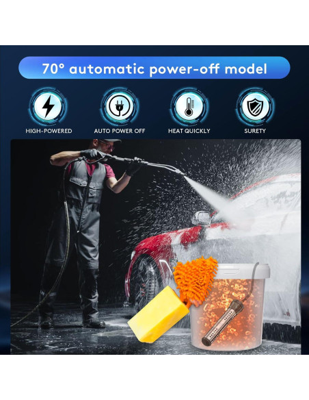 Calentador de Agua de Inmersión KIRFOLUC 2000W para Piscinas