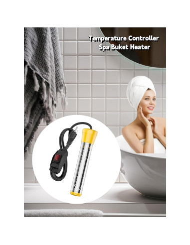 Calentador de Agua de Inmersión KIRFOLUC 2000W para Piscinas