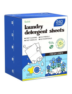 Hojas de detergente ecológicas Soulink 240 Cargas Lino Fresco