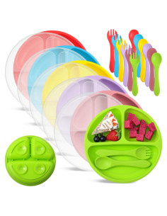 Set de Platos de Silicona Meanplan para Niños 6 Piezas