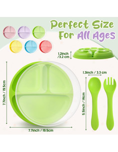 Set de Platos de Silicona Meanplan para Niños 6 Piezas 2