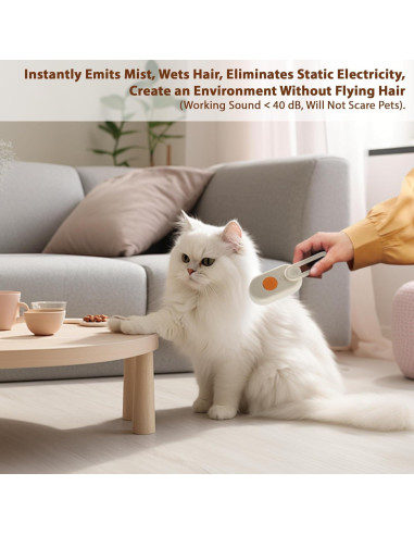 Cepillo de Vapor para Gatos Baytion 4 en 1 Crema