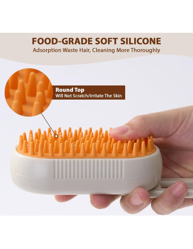 Cepillo de Vapor para Gatos Baytion 4 en 1 Crema