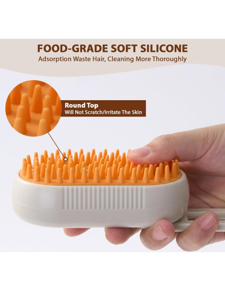 Cepillo de Vapor para Gatos Baytion 4 en 1 Crema