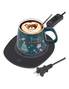 Calentador de Tazas LONID con Taza Cerámica 430ml Negro