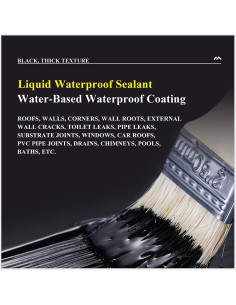 Sellador Impermeable Líquido Negro 992 ml Endhokn para Paredes y Techos 2