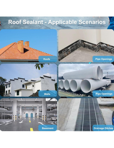 Sellador Impermeable Líquido Negro 992 ml Endhokn para Paredes y Techos