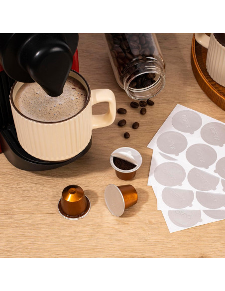 Tapa de Espresso Aluminio Oifyx 120 Unidades 37mm Compatible Nespresso