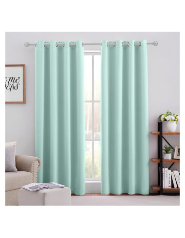 Cortinas Blackout Aqua HOMEIDEAS 132x213 cm 2 Paneles