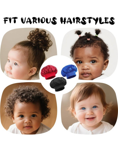 3 Gorras de Satén para Bebé - Suave y Transpirable